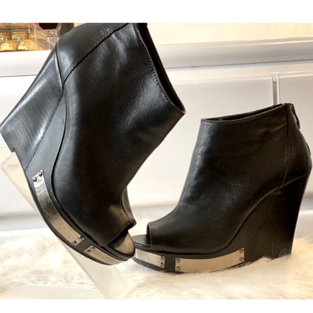 Vince Camuto Wallis Black Bootie Wedge